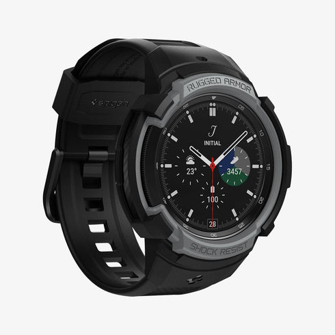 ACS06488 - Galaxy Watch 6 Classic (47mm) Case Rugged Armor Pro in black showing the front